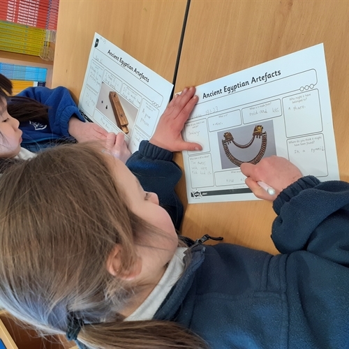 Year 2 learn about the Ancient Egyptians through artefacts
