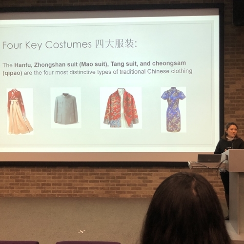 St Mary's teacher of Mandarin speaks at the  first Cambridge Hanfu Cultural Festival