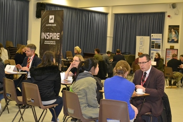 Speed networking Sixth Form students