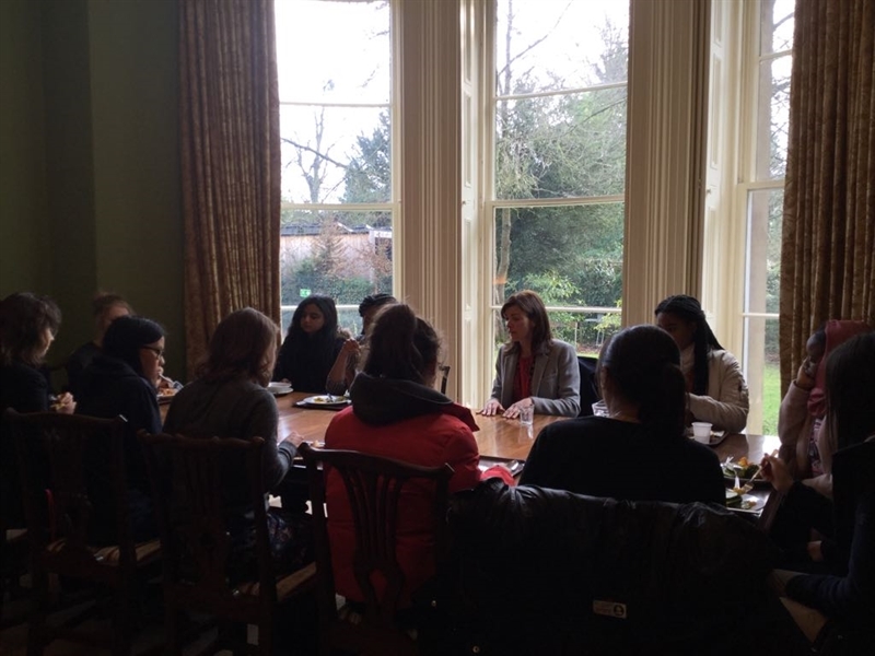 Sixth Form girls lunch with successful scientist