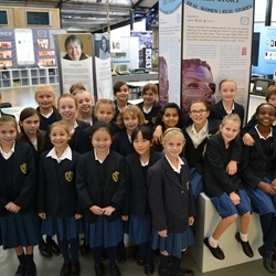 Year 6 help to launch Her Story exhibition at the Women in Computing Festival 2018