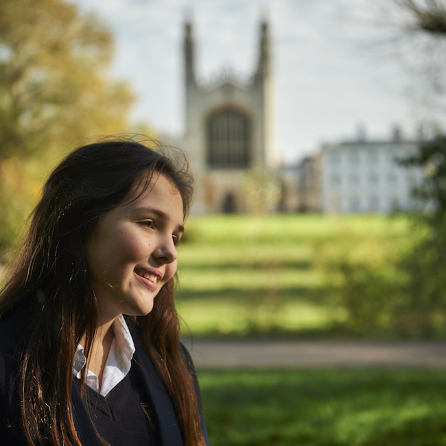 Student outside King's College