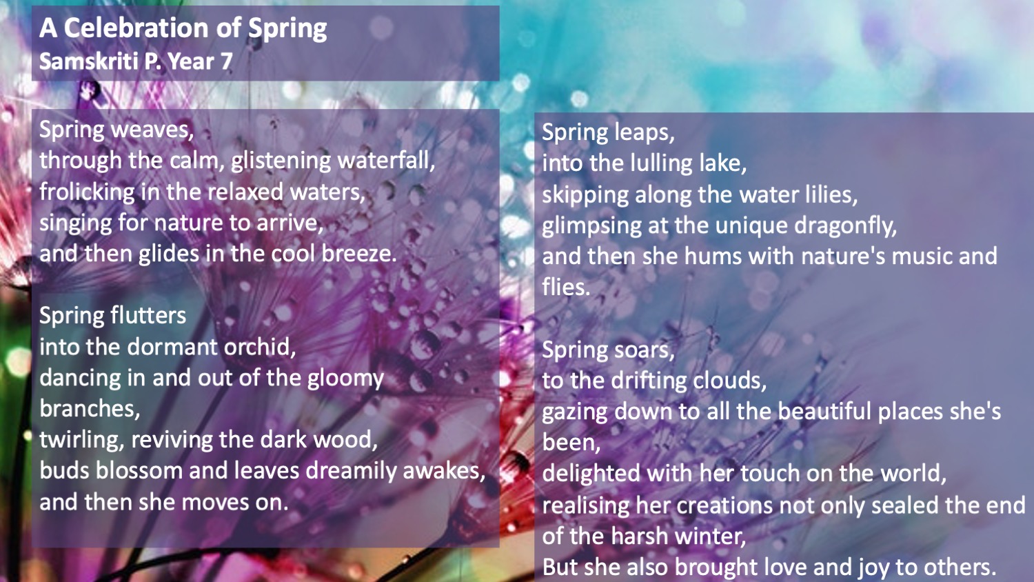 Spring poem