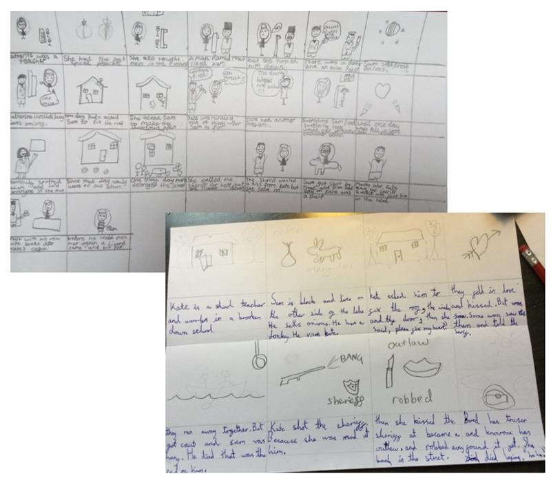 Year 5 produce their own story arcs and comic strips