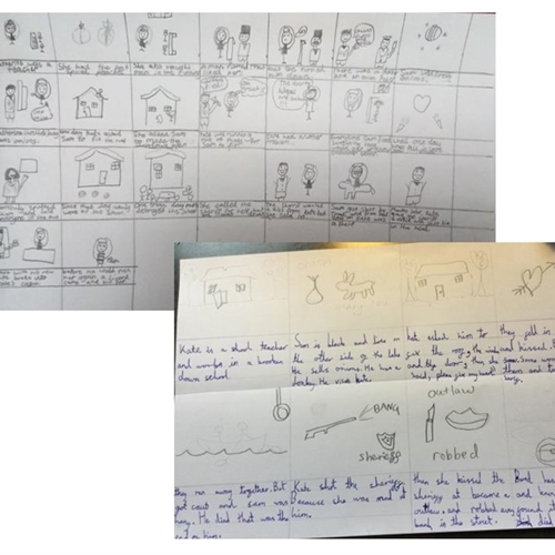 Year 5 produce their own story arcs and comic strips