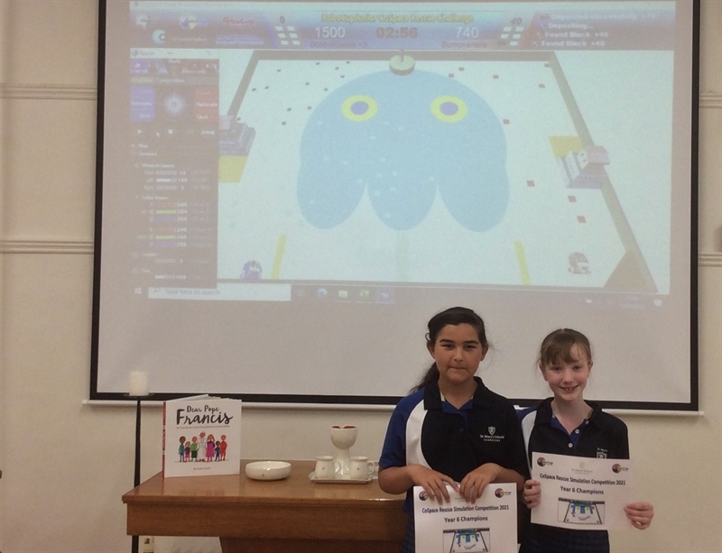 St Mary's girls program online ‘virtual robot’ as part of an earthquake rescue simulation