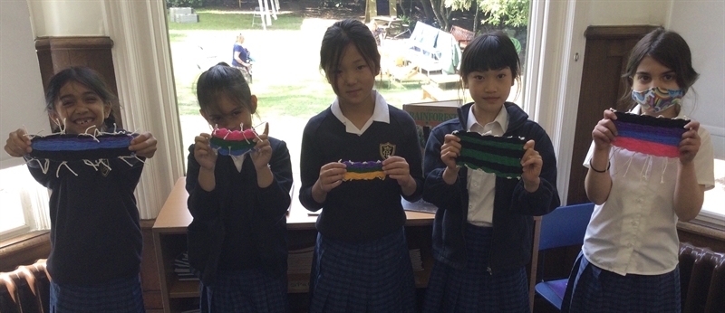 Year 3 finish their weaving projects