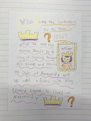 The Normans are a hit in Year 4 History class