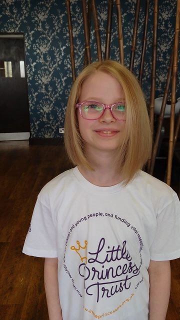 Aria donates hair to Little Princess Trust