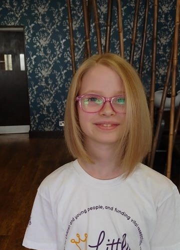 Aria donates hair to Little Princess Trust