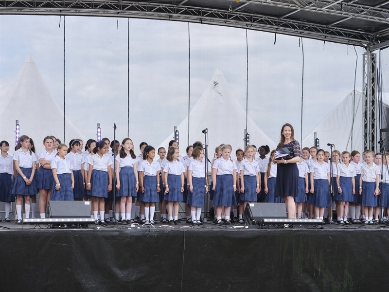 St Mary’s Junior School choir sings for sell-out crowds at Cambridgeshire County Day