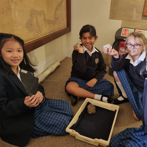 Year 3 pupils learn about rocks and soil at the Sedgwick Museum of Earth Sciences