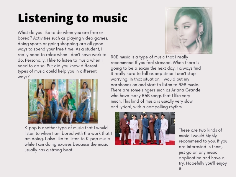 Our international students share their interests: Mary L., Year 10