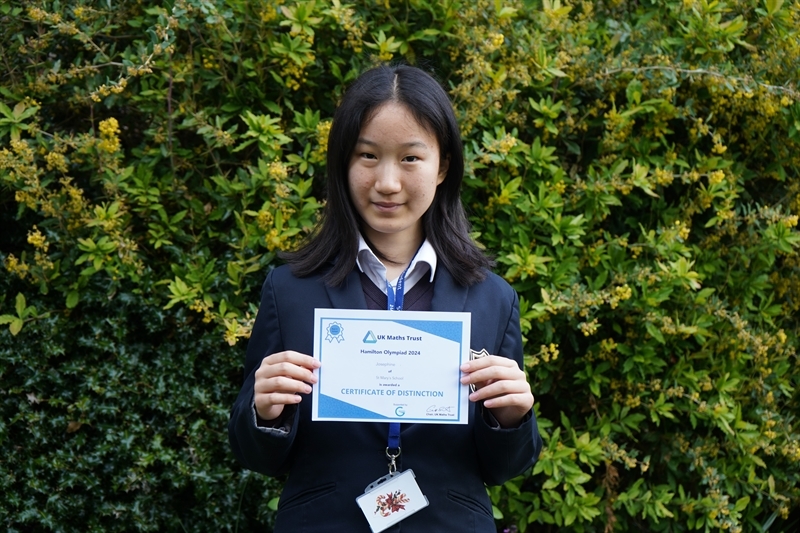 Josephine G. shines as a top performer in the Hamilton Stage of the Intermediate Maths Challenge