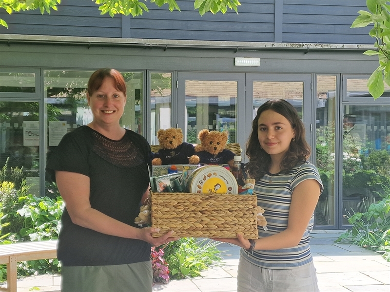 Heartfelt Thanks: St Mary's Donates a Hamper full of tasty snacks to Rosie Maternity Hospital