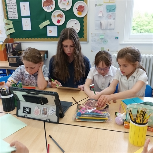 1 letter 1 smile, Year 2 and 3 letter writing with Year 8 buddies