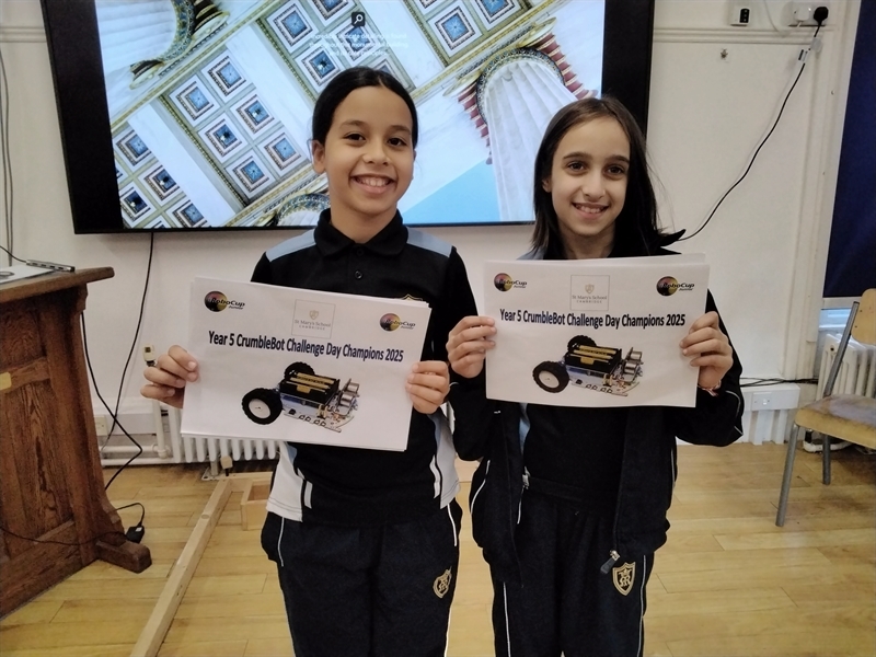 Year 5 code their way through the CrumbleBot Challenge Day