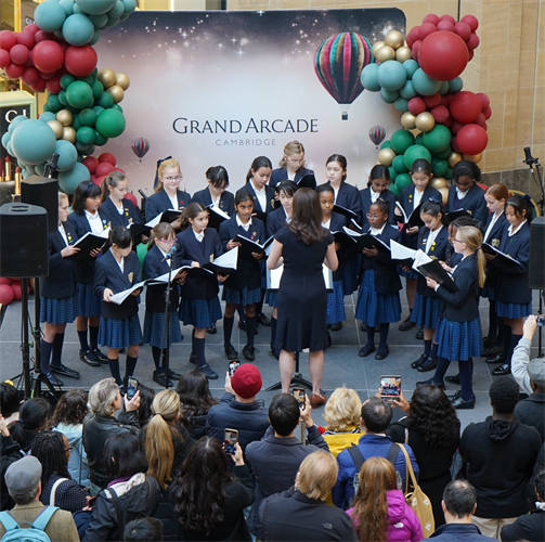 St Mary's Junior School Choir Brings Festive Cheer to the Grand Arcade