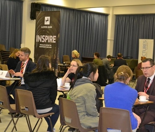 Speed networking Sixth Form students
