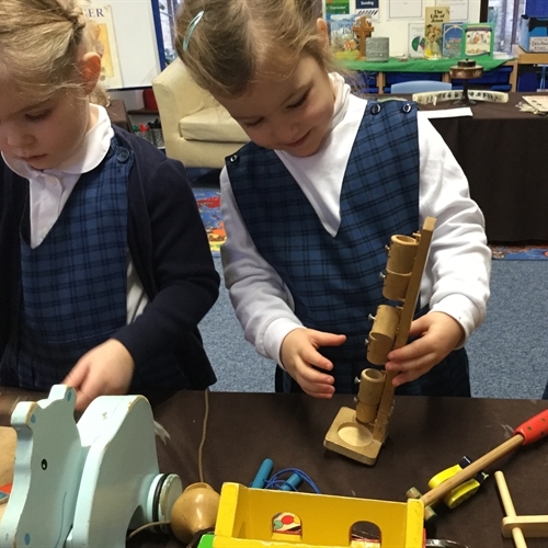 Reception enjoy a visit from a travelling toy museum