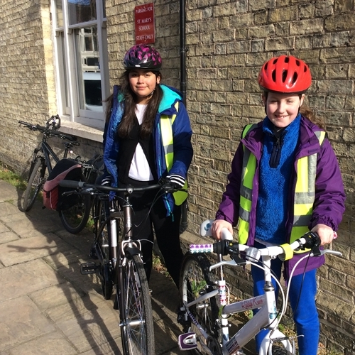 Girls achieve Level 2 and 3 in Bikeability sessions