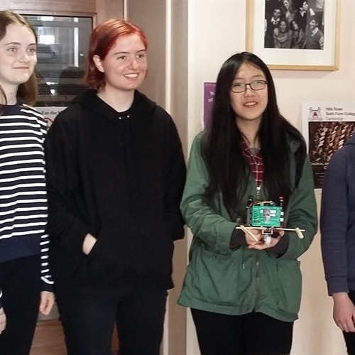 Girls receive award at Robocon Competition