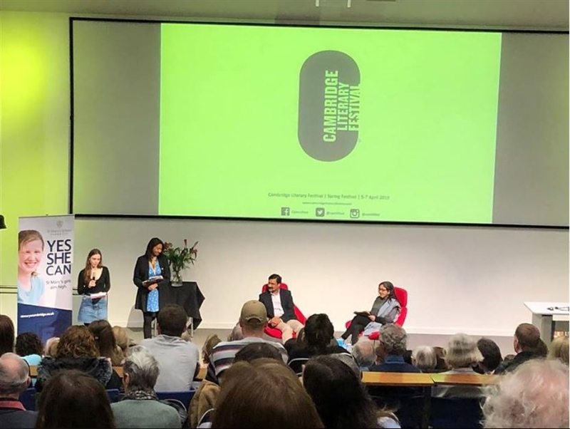 Student introduces Malala's father at Cambridge Literary Festival