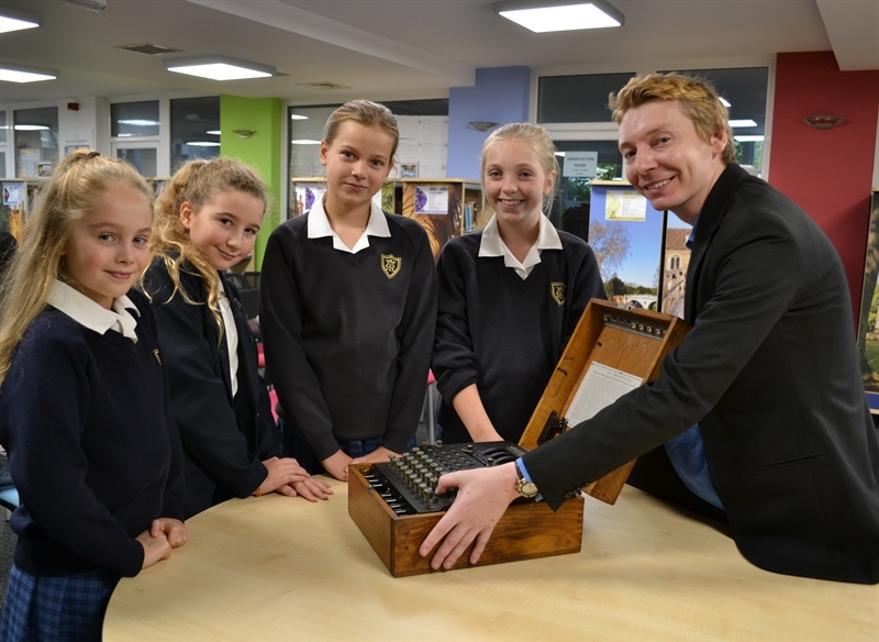 Pupils crack codes as World War II Enigma machine comes to St Mary’s