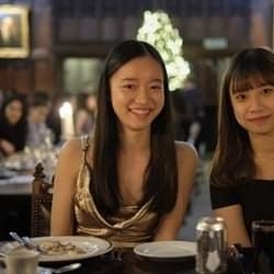 Boarders enjoy Christmas dinner at Peterhouse, Cambridge